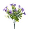 Picture of 33cm PLASTIC PANSY & EUCALYPTUS BUSH ASSORTED X 48pcs