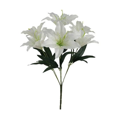 Picture of 44cm LILY BUSH (7 HEADS) IVORY