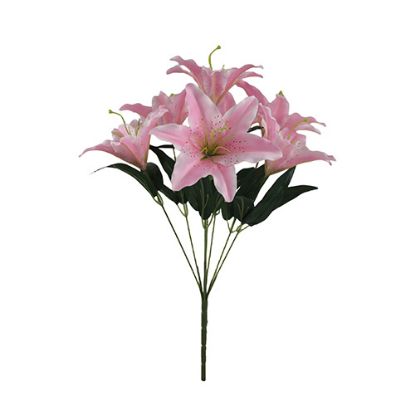 Picture of 44cm LILY BUSH (7 HEADS) PINK