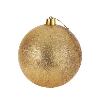 Picture of 30cm CHRISTMAS BAUBLE GLITTERED GOLD