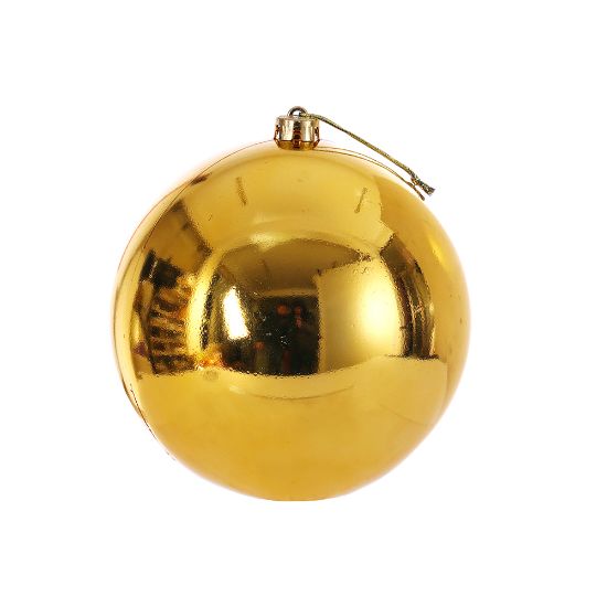 Picture of 20cm CHRISTMAS BAUBLE SHINY GOLD