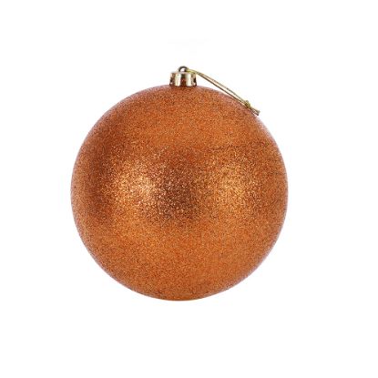 Picture of 20cm CHRISTMAS BAUBLE GLITTERED COPPER