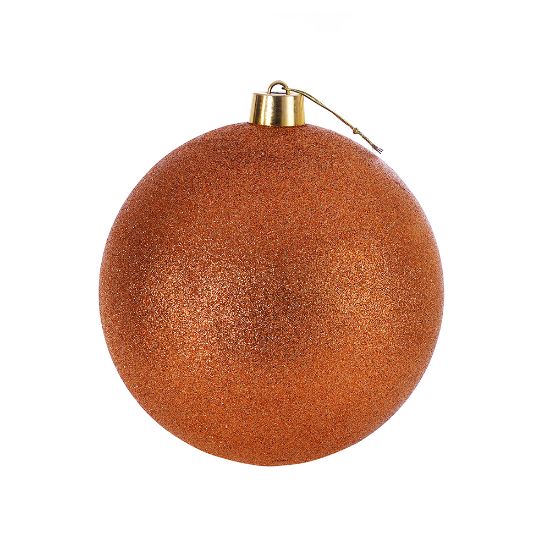 Picture of 30cm CHRISTMAS BAUBLE GLITTERED COPPER