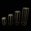 Picture of SET OF 4 METAL ROUND STANDS WITH LEGS GOLD