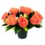 Picture of CEMETERY POT WITH ROSEBUDS AND GYP (12 HEADS) ORANGE