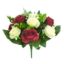 Picture of 35cm ROSE BUSH WITH BERRIES IVORY/RED