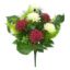 Picture of 37cm SPIKY MUM MIXED BUSH WITH FERN IVORY/RED