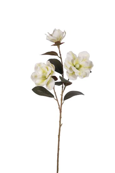 Picture of 80cm UV RESISTANT LARGE MAGNOLIA SPRAY IVORY