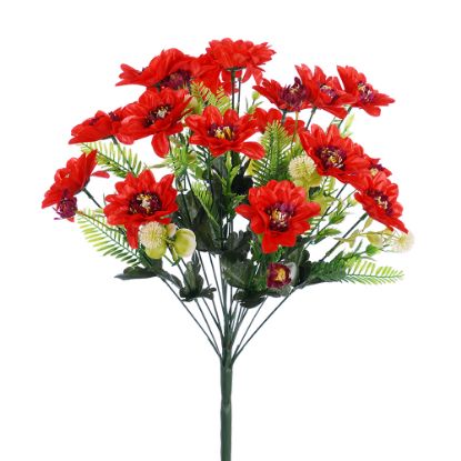 Picture of 50cm SPIKY DAHLIA BUSH (18 HEADS) RED