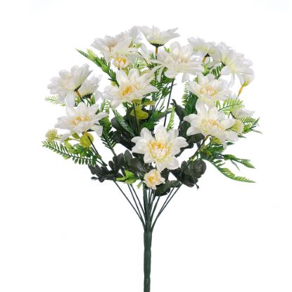 Picture of 50cm SPIKY DAHLIA BUSH (18 HEADS) IVORY