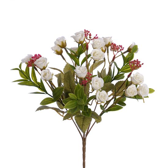 Picture of 30cm MINI ROSEBUD BUSH IVORY