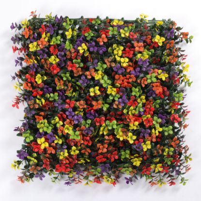 Picture of 50cm X 50cm UV RESISTANT PLASTIC FOLIAGE WALL MULTI COLOUR