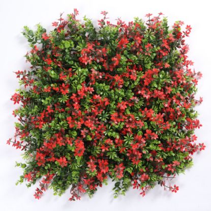 Picture of 50cm X 50cm UV RESISTANT PLASTIC FOLIAGE WALL GREEN/RED