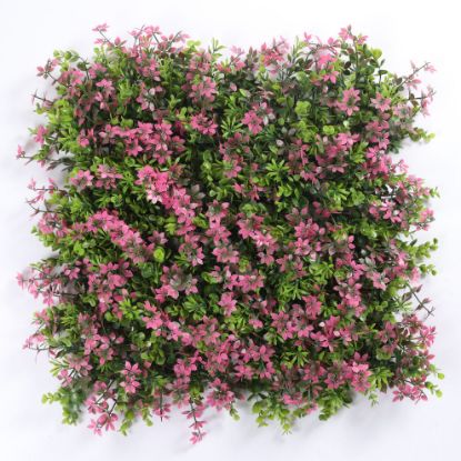 Picture of 50cm X 50cm UV RESISTANT PLASTIC FOLIAGE WALL GREEN/PINK