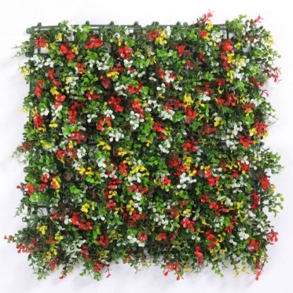 Picture of 50cm X 50cm UV RESISTANT PLASTIC FOLIAGE WALL MULTI COLOUR