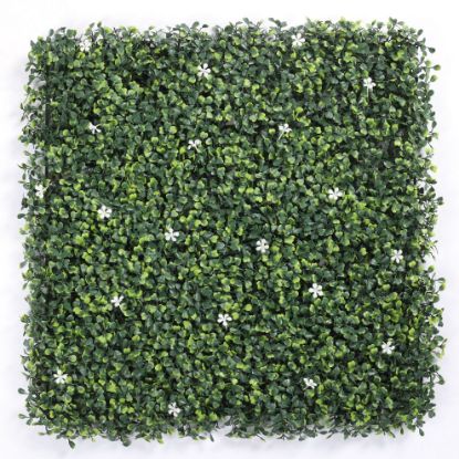 Picture of 50cm X 50cm UV RESISTANT PLASTIC FOLIAGE WALL GREEN/WHITE