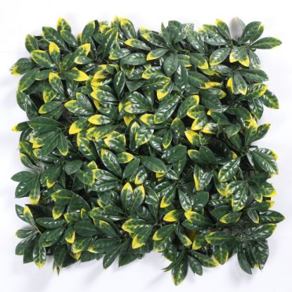 Picture of 50cm X 50cm UV RESISTANT PLASTIC FOLIAGE WALL GREEN/YELLOW