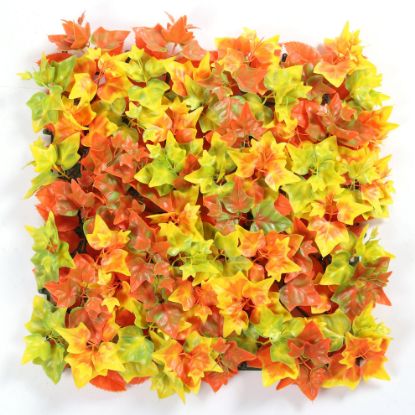 Picture of 50cm X 50cm UV RESISTANT PLASTIC FOLIAGE WALL AUTUMN MIX