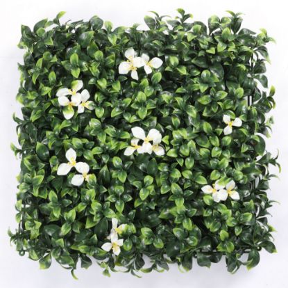 Picture of 50cm X 50cm UV RESISTANT PLASTIC FOLIAGE WALL GREEN/WHITE