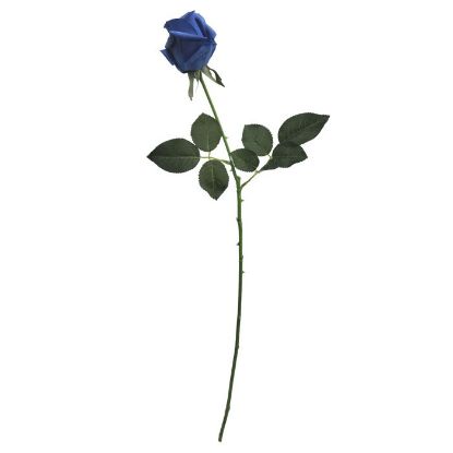 Picture of 65cm REAL TOUCH LARGE ROSEBUD BLUE
