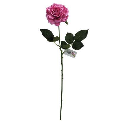 Picture of 63cm REAL TOUCH TEA ROSE DARK PINK