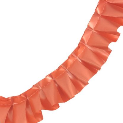 Picture of 50mm PRE PLEATED RIBBON X 32 METRES DARK ORANGE