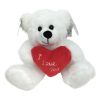 Picture of 15cm (6 INCH) I LOVE YOU BEAR WHITE/RED X 12pcs