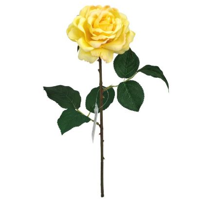 Picture of 39cm REAL TOUCH GARDENIA ROSE YELLOW