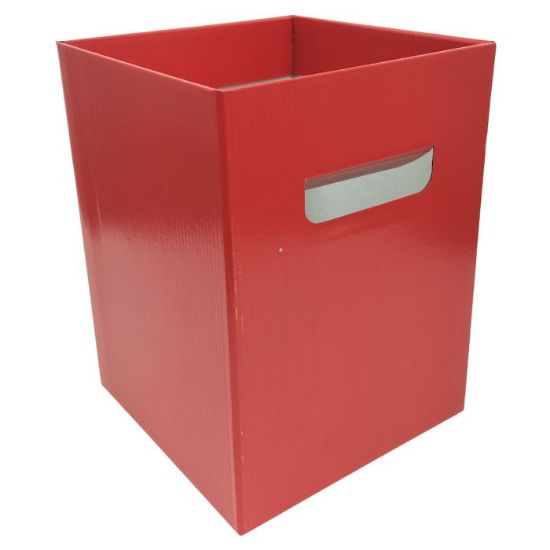 Picture of 24.5cm FLOWER BOX WITH HANDLES RED X 10pcs