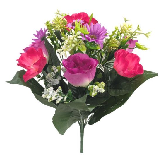 Picture of 35cm ROSEBUD & ANEMONE BUSH CERISE/PINK