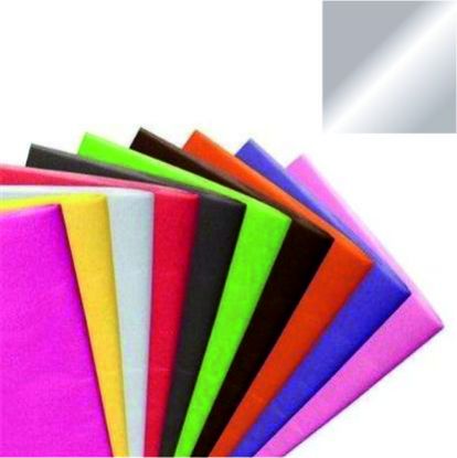 Picture of TISSUE PAPER 500 x 750mm (50gsm) X 48 SHEETS BRIGHT METALLIC SILVER