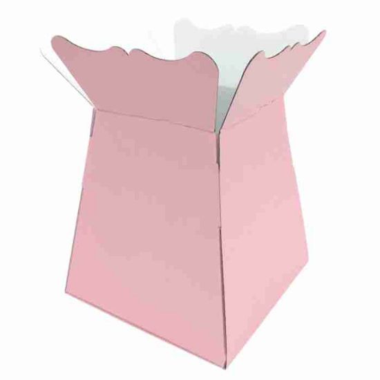 Picture of EURO VASE BOUQUET BOX BABY PINK X 30pcs