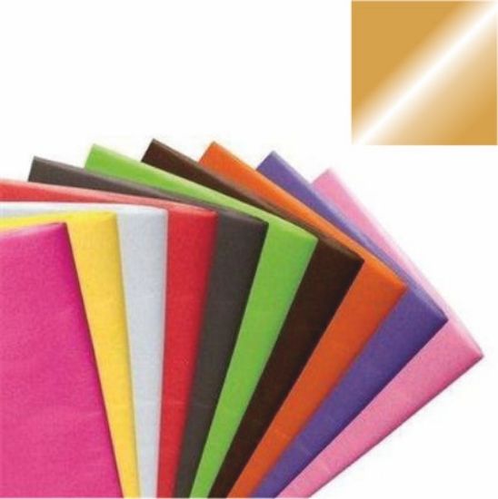 Picture of TISSUE PAPER 500 x 750mm (50gsm) X 48 SHEETS BRIGHT METALLIC GOLD