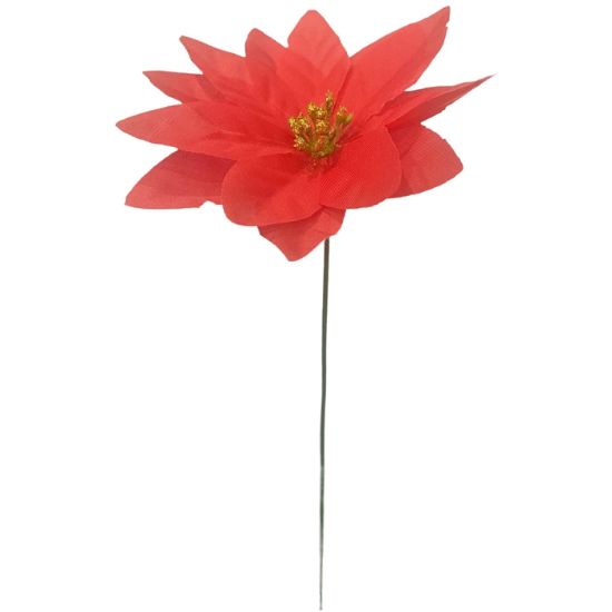 Picture of 11cm SINGLE POINSETTIA ON 19cm STEM RED X 144pcs