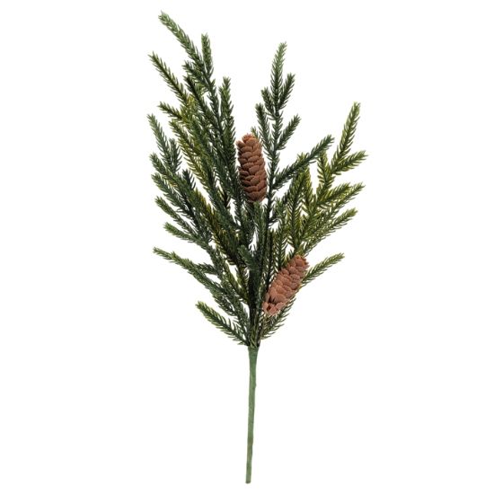 Picture of 50cm SPRUCE SPRAY WITH CONES GREEN
