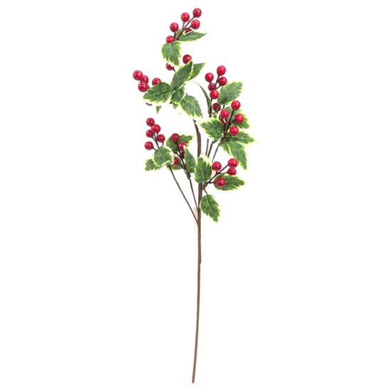 Picture of 73cm HOLLY SPRAY WITH BERRIES VARIEGATED