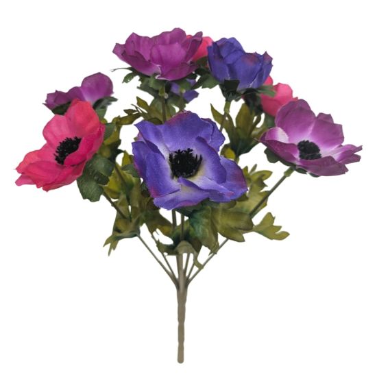 Picture of 31cm ANEMONE BUSH PURPLE/DARK PINK/CERISE