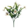 Picture of 36cm PANSY & EUCALYPTUS BUSH ASSORTED X 48pcs