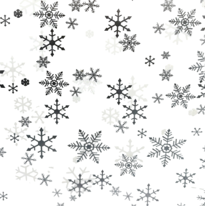 Picture of CELLOPHANE ROLL 80cm X 100met SNOWFLAKE SILVER/WHITE