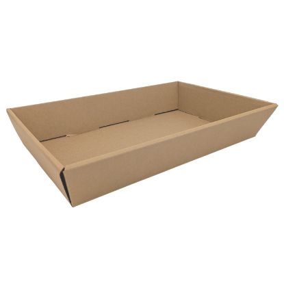 Picture of 40 X 26cm LARGE HAMPER TRAY NATURAL KRAFT X 25pcs