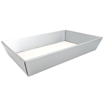 Picture of 40 X 26cm LARGE HAMPER TRAY SILVER X 25pcs