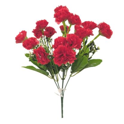 Picture of 31cm MINI CARNATION BUSH RED