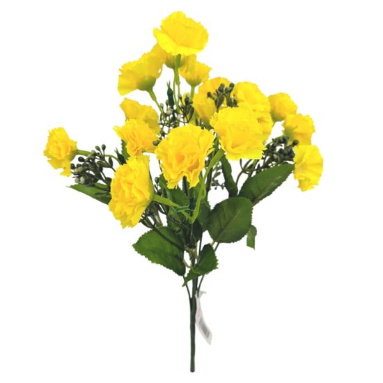 Picture of 31cm MINI CARNATION BUSH YELLOW