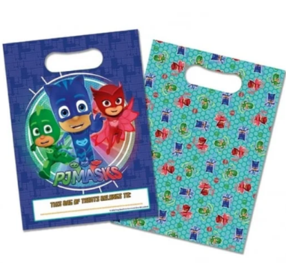Picture of PJ MASKS PLASTIC PARTY LOOT BAGS X 8pcs