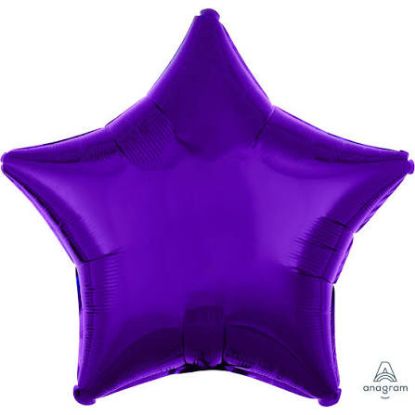 Picture of ANAGRAM FOIL BALLON - 19" PLAIN STAR PURPLE X 3pcs