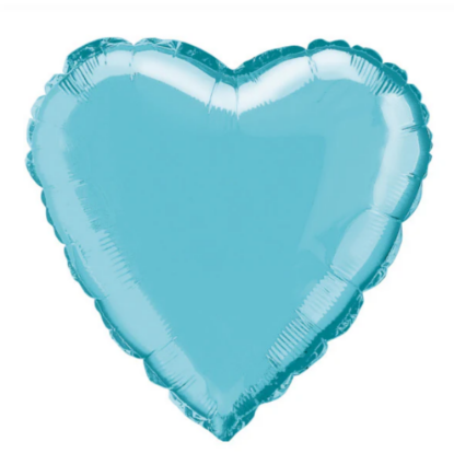 Picture of ANAGRAM FOIL BALLON - 9" PLAIN HEART PASTEL BLUE X 10pcs