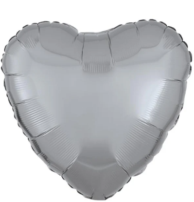 Picture of ANAGRAM FOIL BALLON - 4" PLAIN HEART SILVER X 10pcs