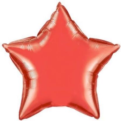 Picture of ANAGRAM FOIL BALLON - 4" PLAIN STAR RED X 10pcs