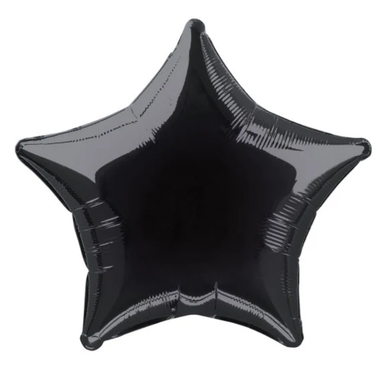 Picture of ANAGRAM FOIL BALLON - 9" PLAIN STAR BLACK X 10pcs