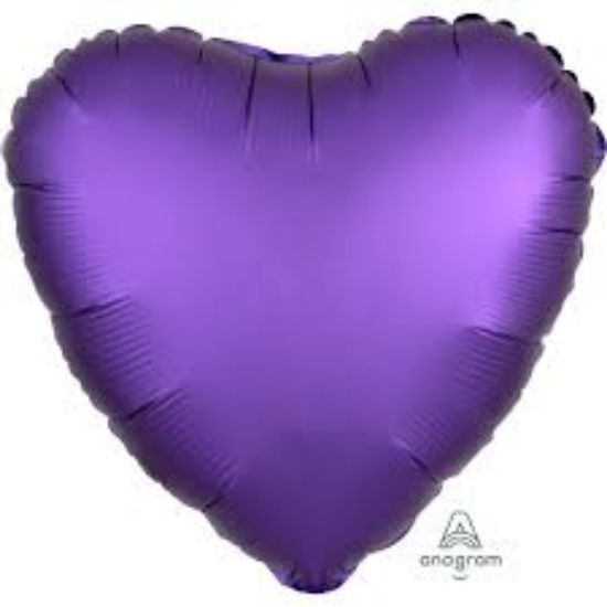 Picture of ANAGRAM FOIL BALLON - 9" PLAIN HEART PURPLE X 10pcs